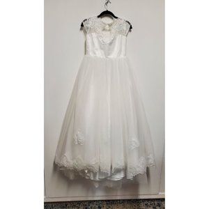 Big Girls 12-13Y Embroidered Tulle Fit-And-Flare Formal Dress